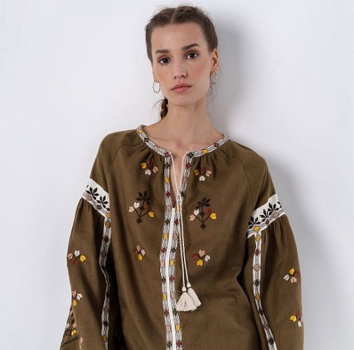 Вишиванка з рослинним орнаментом Kashtan